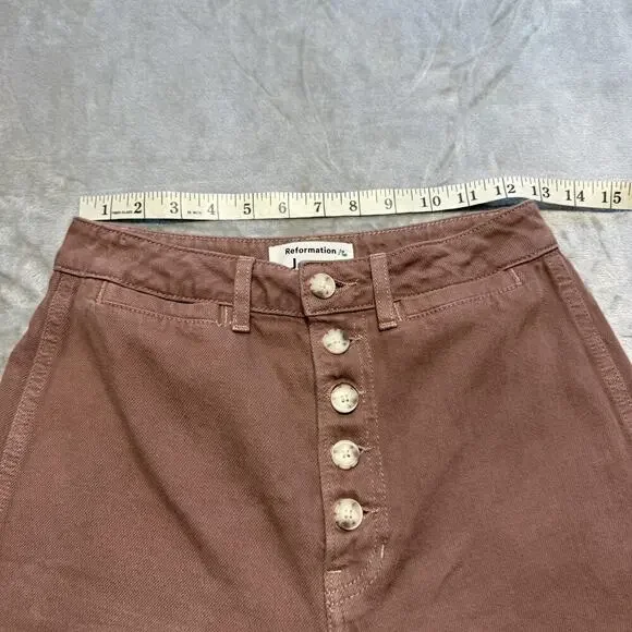 Reformation Jeans Womens 26 Lexi High Rise Wide Leg Button Fly Casual Chic - Picture 10 of 16